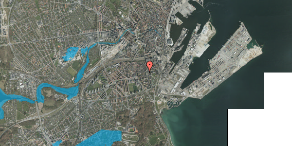 Oversvømmelsesrisiko fra vandløb på Skt. Pauls Kirkeplads 6, 1. th, 8000 Aarhus C