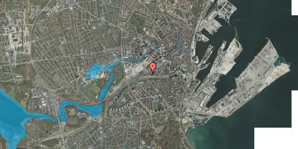 Oversvømmelsesrisiko fra vandløb på Sonnesgade 19, st. tv, 8000 Aarhus C