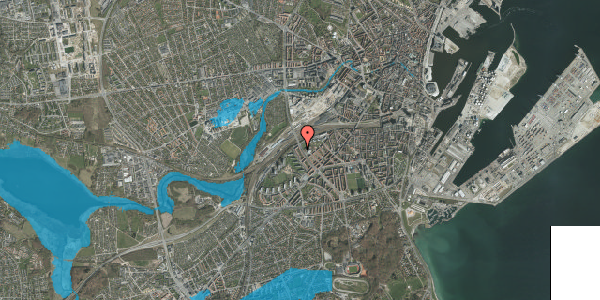 Oversvømmelsesrisiko fra vandløb på Søndre Ringgade 79, st. tv, 8000 Aarhus C