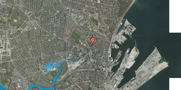 Oversvømmelsesrisiko fra vandløb på Teglværksgade 16, st. , 8000 Aarhus C