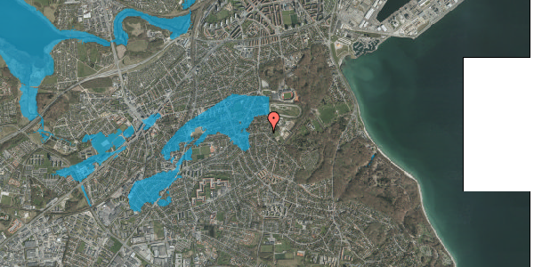Oversvømmelsesrisiko fra vandløb på Terp Skovvej 101, 8270 Højbjerg