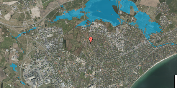 Oversvømmelsesrisiko fra vandløb på Tornebakken 88, 8240 Risskov