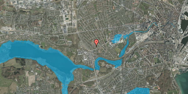 Oversvømmelsesrisiko fra vandløb på Tousvej 88, 8230 Åbyhøj