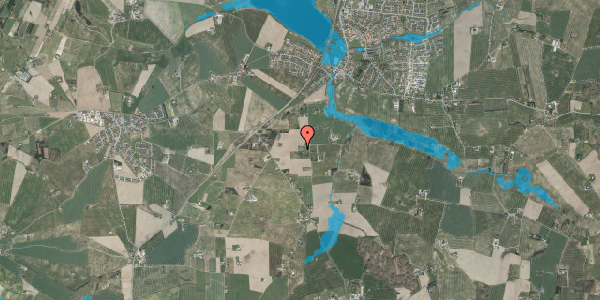 Oversvømmelsesrisiko fra vandløb på Trolddalsvej 12, 8355 Solbjerg