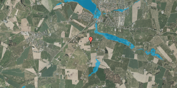 Oversvømmelsesrisiko fra vandløb på Trolddalsvej 14, 8355 Solbjerg