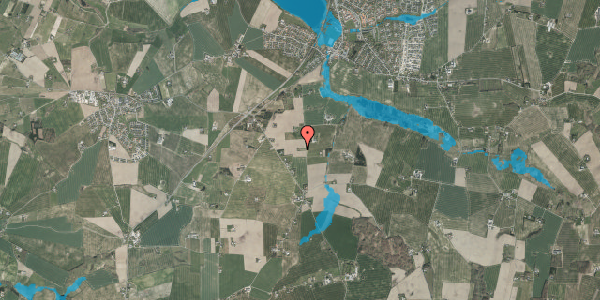 Oversvømmelsesrisiko fra vandløb på Trolddalsvej 16, 8355 Solbjerg