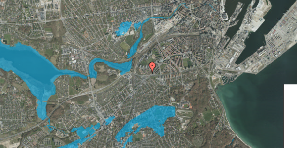 Oversvømmelsesrisiko fra vandløb på Tøndergade 99, 1. tv, 8000 Aarhus C
