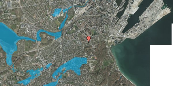 Oversvømmelsesrisiko fra vandløb på Valbyvej 3, 8000 Aarhus C