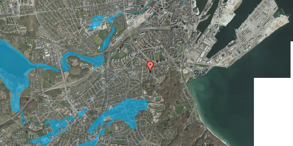 Oversvømmelsesrisiko fra vandløb på Valbyvej 6, 8000 Aarhus C
