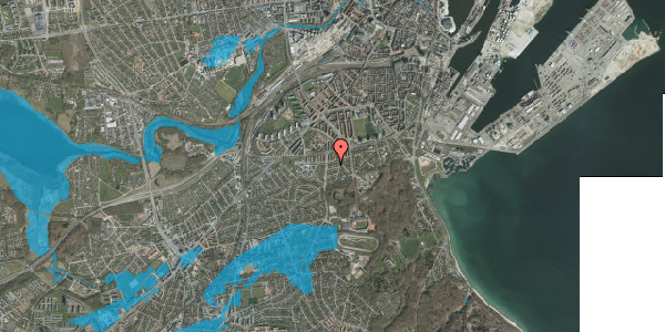 Oversvømmelsesrisiko fra vandløb på Valbyvej 10, 8000 Aarhus C