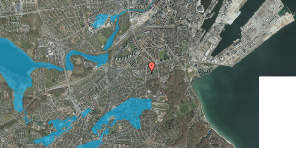 Oversvømmelsesrisiko fra vandløb på Valbyvej 11, 8000 Aarhus C