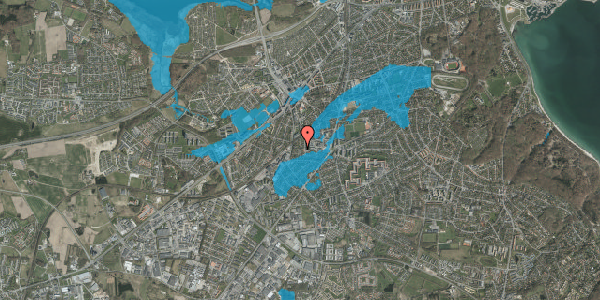 Oversvømmelsesrisiko fra vandløb på Vangen 19, 8270 Højbjerg