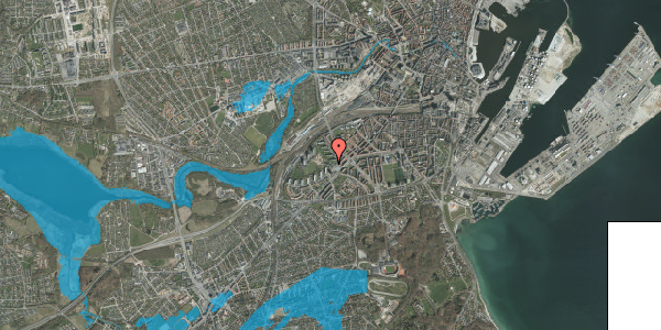 Oversvømmelsesrisiko fra vandløb på Åbenrågade 9, 3. tv, 8000 Aarhus C