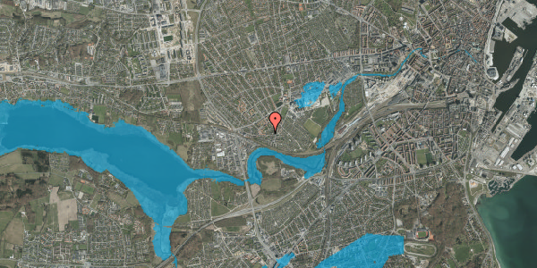 Oversvømmelsesrisiko fra vandløb på Åbyvej 122, 8230 Åbyhøj
