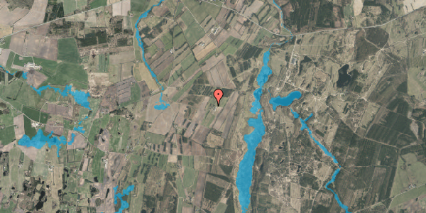 Oversvømmelsesrisiko fra vandløb på Hvidevej 13, 8800 Viborg