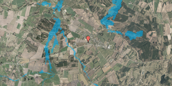 Oversvømmelsesrisiko fra vandløb på Solbakken 11, 8800 Viborg