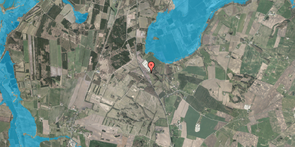 Oversvømmelsesrisiko fra vandløb på Tastumvej 57, 7850 Stoholm Jyll