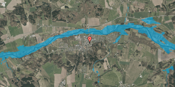 Oversvømmelsesrisiko fra vandløb på Daugbjergvej 1, 8860 Ulstrup