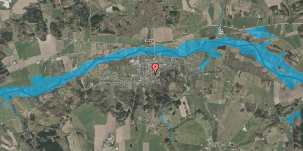 Oversvømmelsesrisiko fra vandløb på Daugbjergvej 8B, 8860 Ulstrup