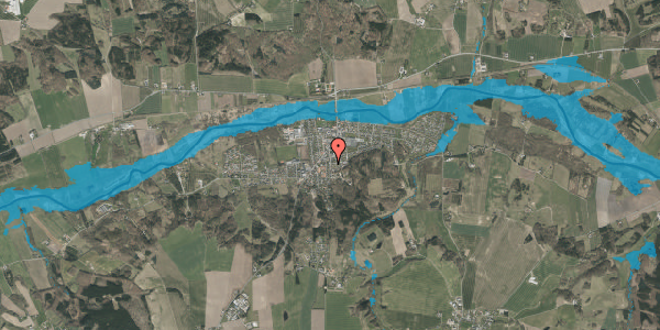 Oversvømmelsesrisiko fra vandløb på Daugbjergvej 10, 8860 Ulstrup
