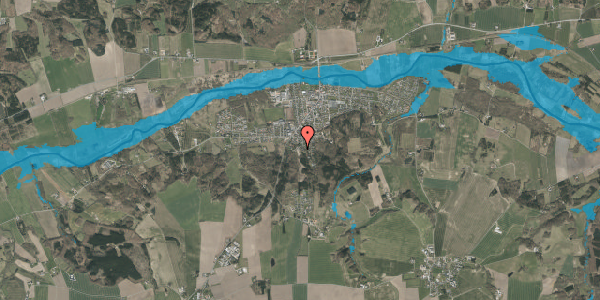 Oversvømmelsesrisiko fra vandløb på Skovbakkevej 11, 8860 Ulstrup