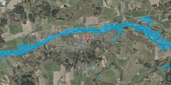 Oversvømmelsesrisiko fra vandløb på Solsortevej 12, 8860 Ulstrup