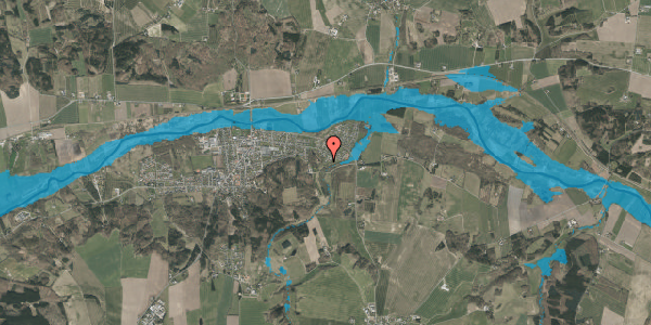 Oversvømmelsesrisiko fra vandløb på Sofienlundparken 24B, 8860 Ulstrup