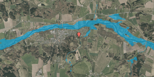 Oversvømmelsesrisiko fra vandløb på Sophielundsvej 1A, 8860 Ulstrup