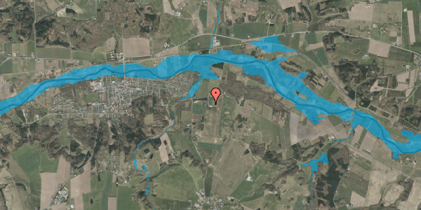 Oversvømmelsesrisiko fra vandløb på Vellev Mose 2, 8860 Ulstrup