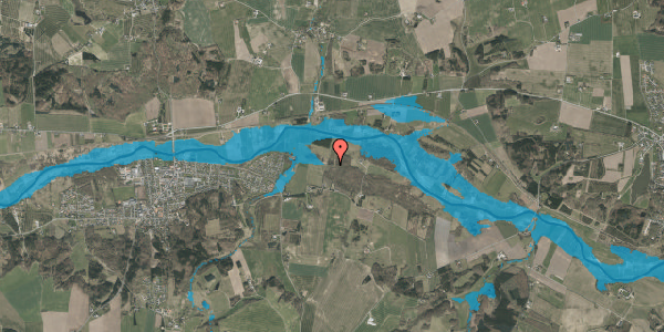 Oversvømmelsesrisiko fra vandløb på Vellev Mose 7, 8860 Ulstrup