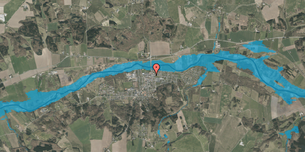 Oversvømmelsesrisiko fra vandløb på Østergade 2, 8860 Ulstrup