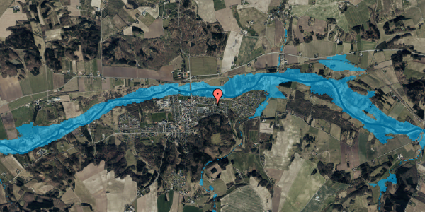 Oversvømmelsesrisiko fra vandløb på Østergade 30, 8860 Ulstrup