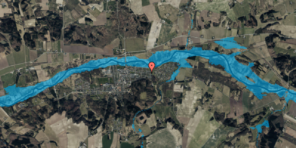 Oversvømmelsesrisiko fra vandløb på Østergade 44, 8860 Ulstrup