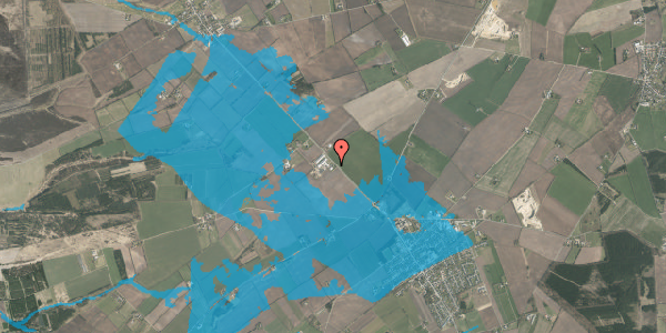 Oversvømmelsesrisiko fra vandløb på Benslehøjvej 1, 7470 Karup J