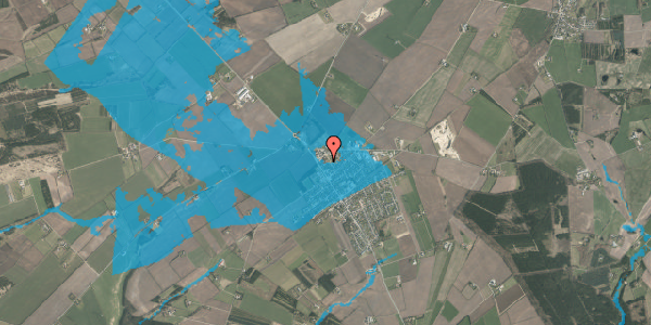 Oversvømmelsesrisiko fra vandløb på Grundtvigsvej 7, 7470 Karup J