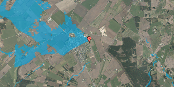 Oversvømmelsesrisiko fra vandløb på Solvænget 56, 7470 Karup J