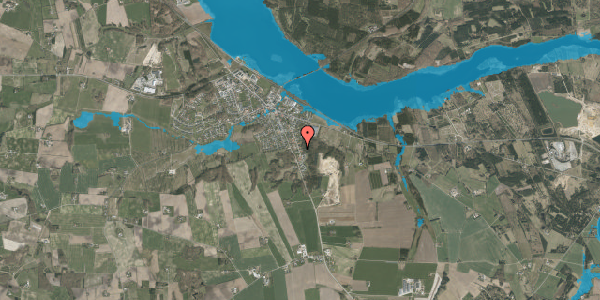 Oversvømmelsesrisiko fra vandløb på Rugvænget 19, 8643 Ans By