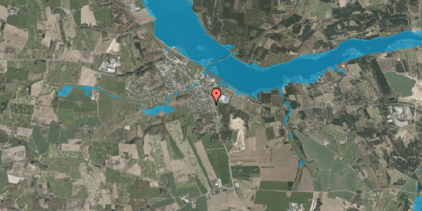 Oversvømmelsesrisiko fra vandløb på Rugvænget 26, 8643 Ans By