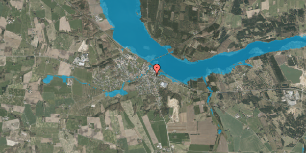 Oversvømmelsesrisiko fra vandløb på Østre Langgade 23, 8643 Ans By