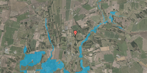 Oversvømmelsesrisiko fra vandløb på Jordemodervej 2, 9632 Møldrup