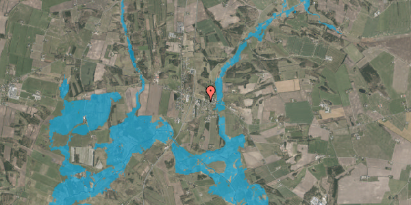Oversvømmelsesrisiko fra vandløb på Kirkevænget 4, 9632 Møldrup