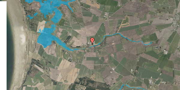 Oversvømmelsesrisiko fra vandløb på Klotrupvej 4, 8832 Skals