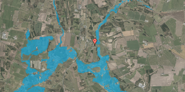 Oversvømmelsesrisiko fra vandløb på Møllebækvej 14, 9632 Møldrup