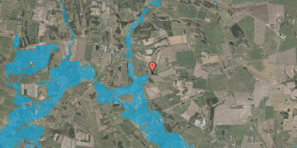 Oversvømmelsesrisiko fra vandløb på Teglgårdvej 2, 9632 Møldrup