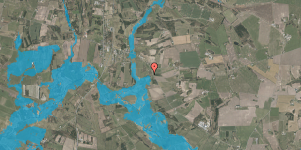 Oversvømmelsesrisiko fra vandløb på Teglgårdvej 4, 9632 Møldrup