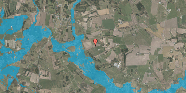 Oversvømmelsesrisiko fra vandløb på Teglgårdvej 12, 9632 Møldrup