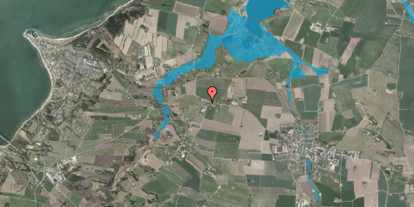 Oversvømmelsesrisiko fra vandløb på Nautrupvej 1, 7870 Roslev
