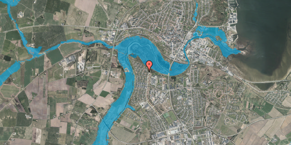 Oversvømmelsesrisiko fra vandløb på Ahornvænget 11, 7800 Skive