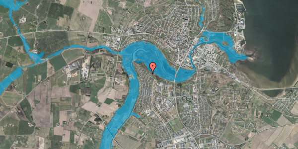 Oversvømmelsesrisiko fra vandløb på Ahornvænget 18, 7800 Skive