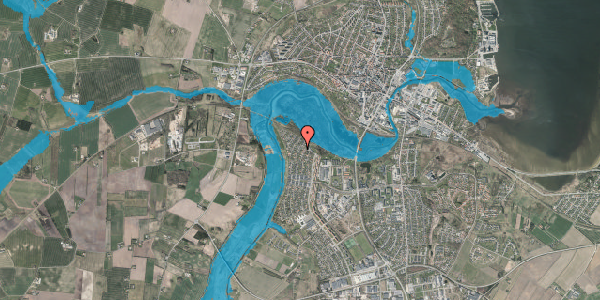 Oversvømmelsesrisiko fra vandløb på Ahornvænget 29, 7800 Skive